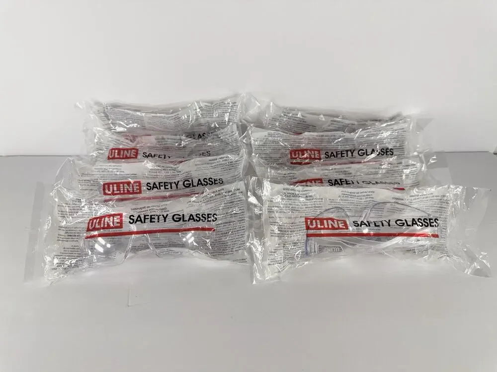 (8) ULINE Ice Wraparounds Safety Glasses w/ Wraparound Lenses Clear
